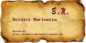 Boldini Marinetta névjegykártya